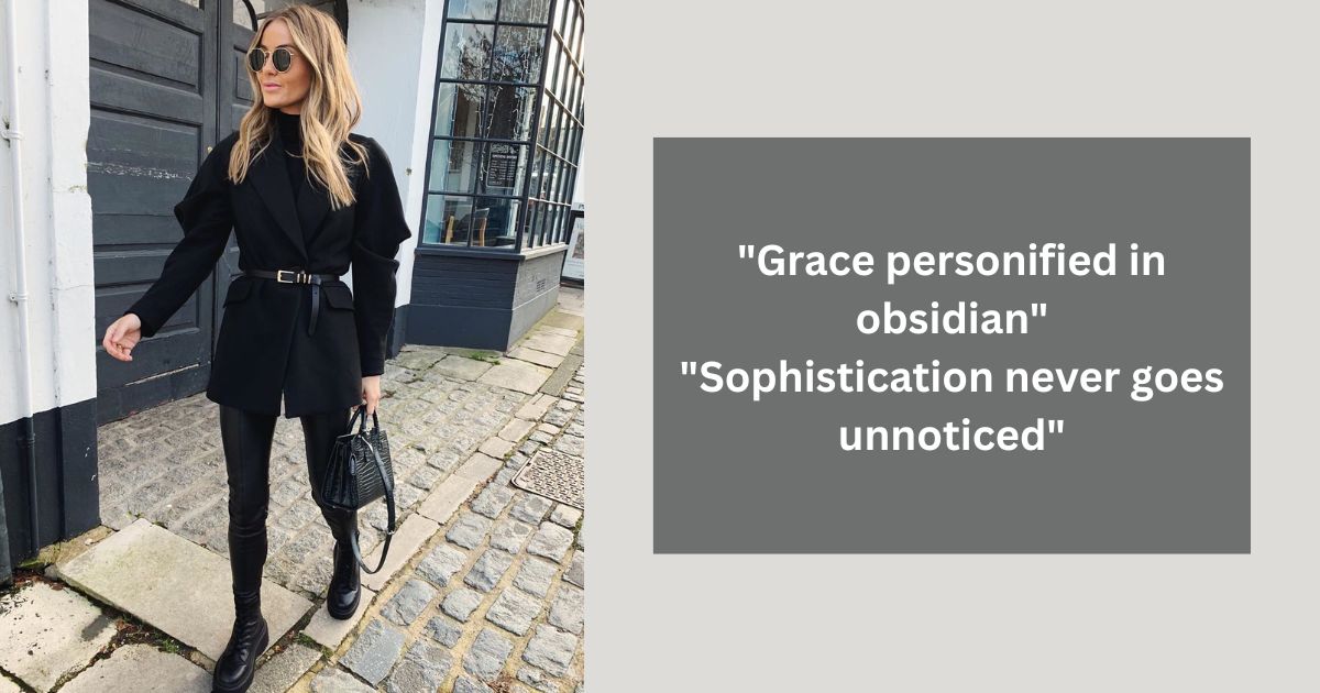 Elegant Black Attire Captions