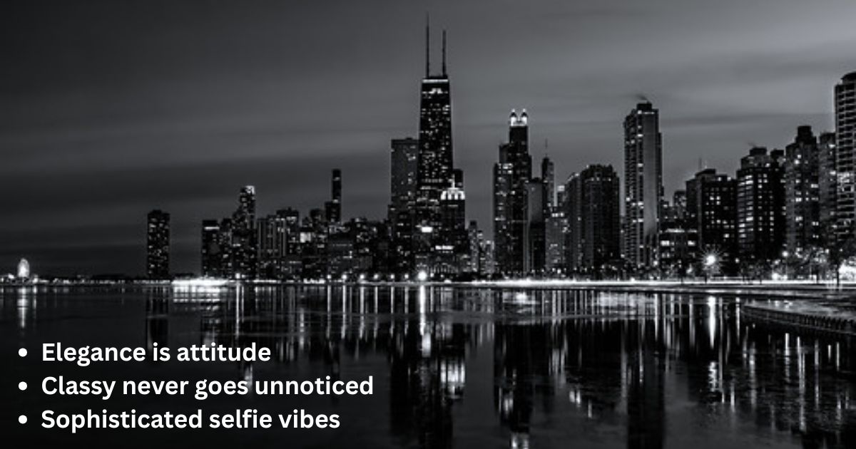 Short Elegant Captions for Black and White Selfies
