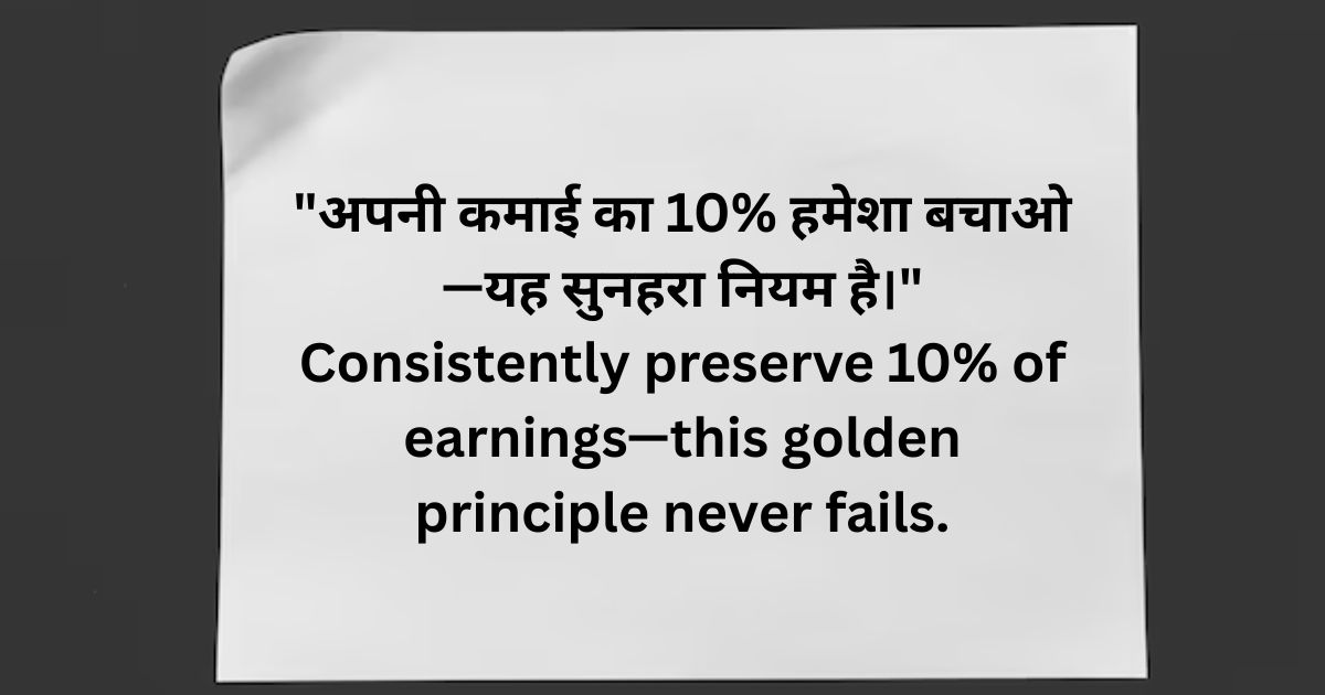 Investment और बचत पर Money Quotes in Hindi